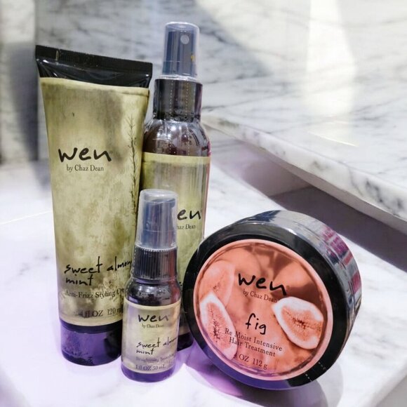 Wen Hair Set – Sweet Almond Mint & Fig Treatment, Mist, Mask & Styling Creme - Picture 15 of 16